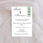 Simple Sage Green Wedding Invitation | SRP3