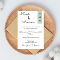 Simple Sage Green Wedding Invitation | SRP3