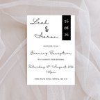 Simple Black Evening Reception Invitation | SRP2