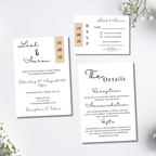 3 Piece Beige Colour Block Wedding Invitation Set | SRP4
