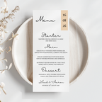 Simple Beige Wedding Menu Cards | SRP4
