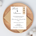 Simple Beige Wedding Invitation | SRP4
