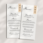 Simple Beige Wedding Menu Cards | SRP4