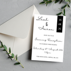 Simple Black Evening Reception Invitation | SRP2