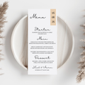 Simple Beige Wedding Menu Cards | SRP4
