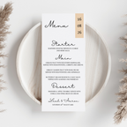 Simple Beige Wedding Menu Cards | SRP4