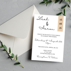Simple Beige Wedding Invitation | SRP4
