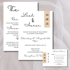 3 Piece Beige Colour Block Wedding Invitation Set | SRP4