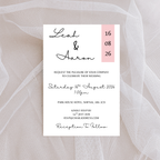 Simple Pink Wedding Invitation | SRP5