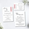 3 Piece Pink Colour Block Wedding Invitation Set | SRP5