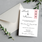 Simple Pink Wedding Invitation | SRP5