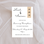 Simple Beige Evening Reception Invitation | SRP4
