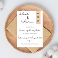 Simple Beige Evening Reception Invitation | SRP4