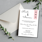 3 Piece Pink Colour Block Wedding Invitation Set | SRP5