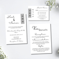 3 Piece Grey Colour Block Wedding Invitation Set | SRP6
