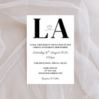 Simple Initial Wedding Invitation | SRP7