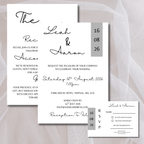 3 Piece Grey Colour Block Wedding Invitation Set | SRP6