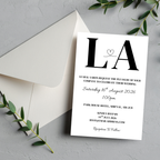 Simple Initial Wedding Invitation | SRP7