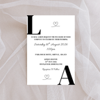 Simple Initial Wedding Invitation | SRP8
