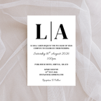 Simple Initial Wedding Invitation | SRP9