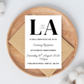 Simple Black Initial Evening Reception Invitation | SRP7