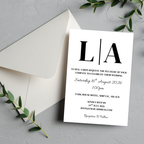 Simple Initial Wedding Invitation | SRP9