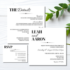 Simple Square Wedding Invitation Set | SRP SQ1