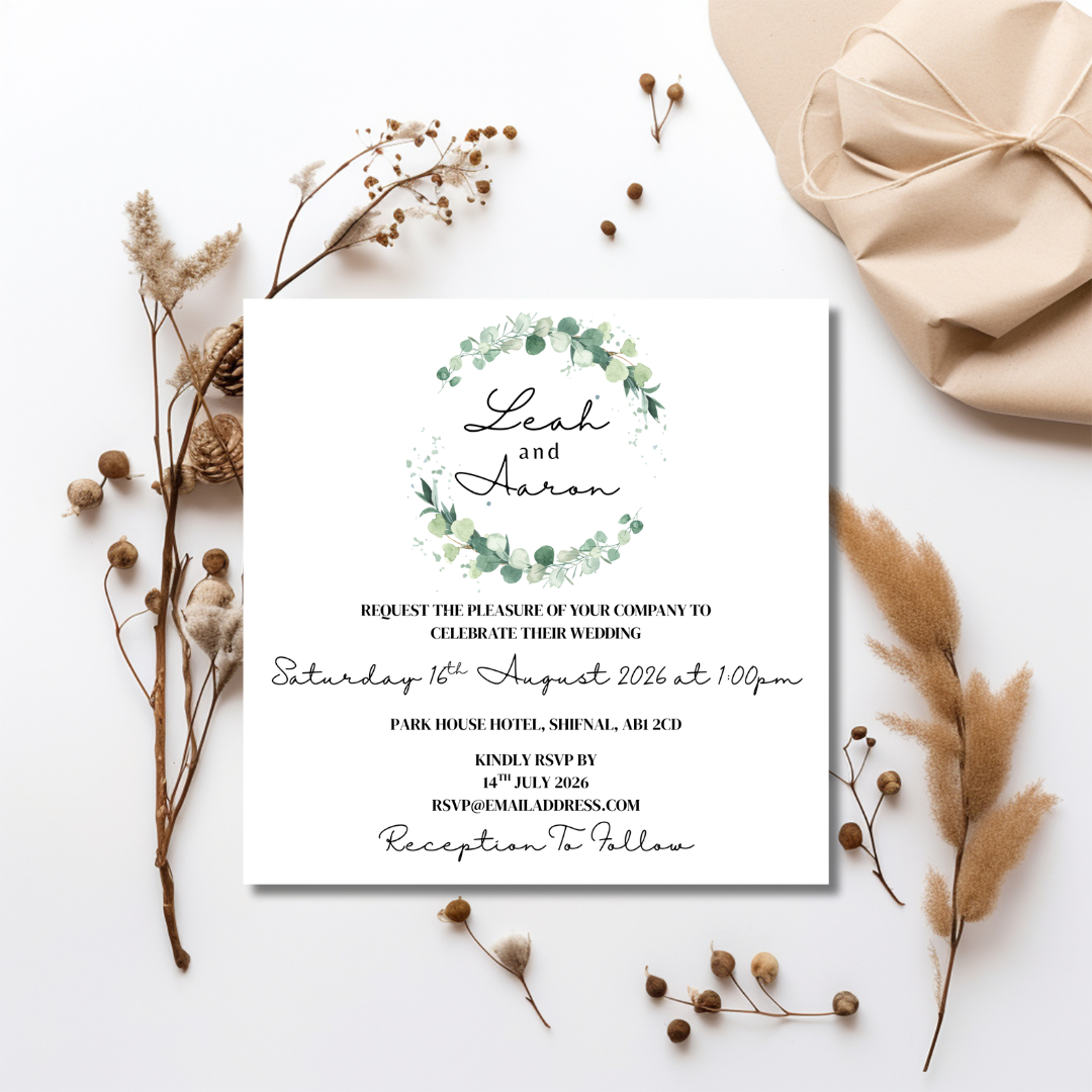 Floral Square Wedding Invitation Set | SRP SQ2