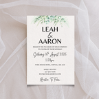 Ivory Floral Wedding Invitation | SRP1