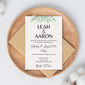 Ivory Floral Wedding Invitation | SRP1