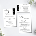 3 Piece Black Colour Block Wedding Invitation Set | SRP2