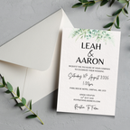 Ivory Floral Wedding Invitation | SRP1