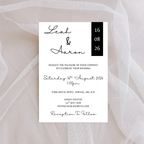 Simple Black Wedding Invitation | SRP2