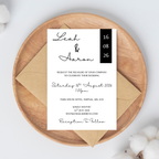 Simple Black Wedding Invitation | SRP2