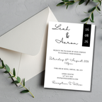 3 Piece Black Colour Block Wedding Invitation Set | SRP2