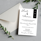 Simple Black Wedding Invitation | SRP2