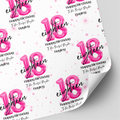 18th Birthday Pink Balloon Wrapping Paper