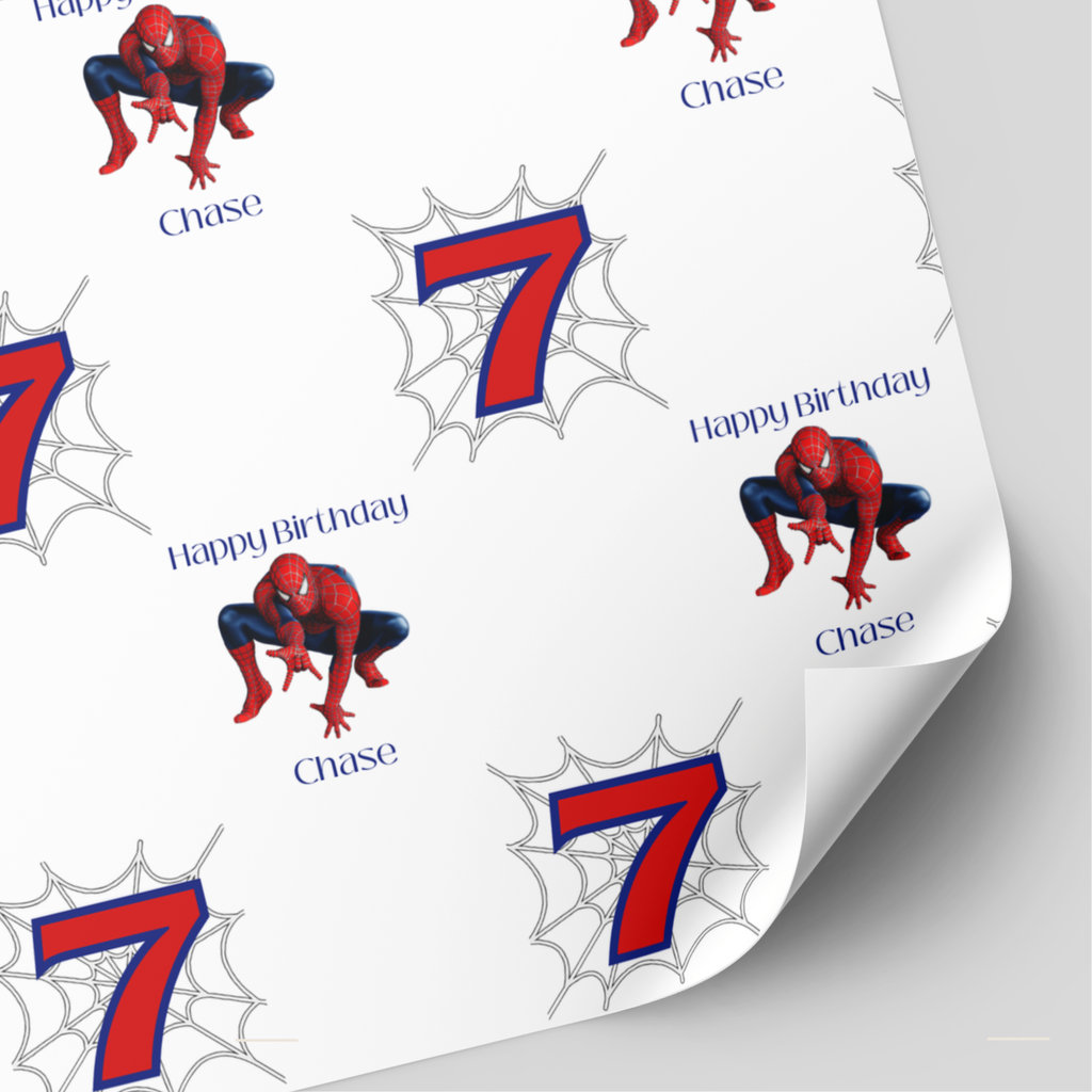 Spiderman Birthday Wrapping Paper