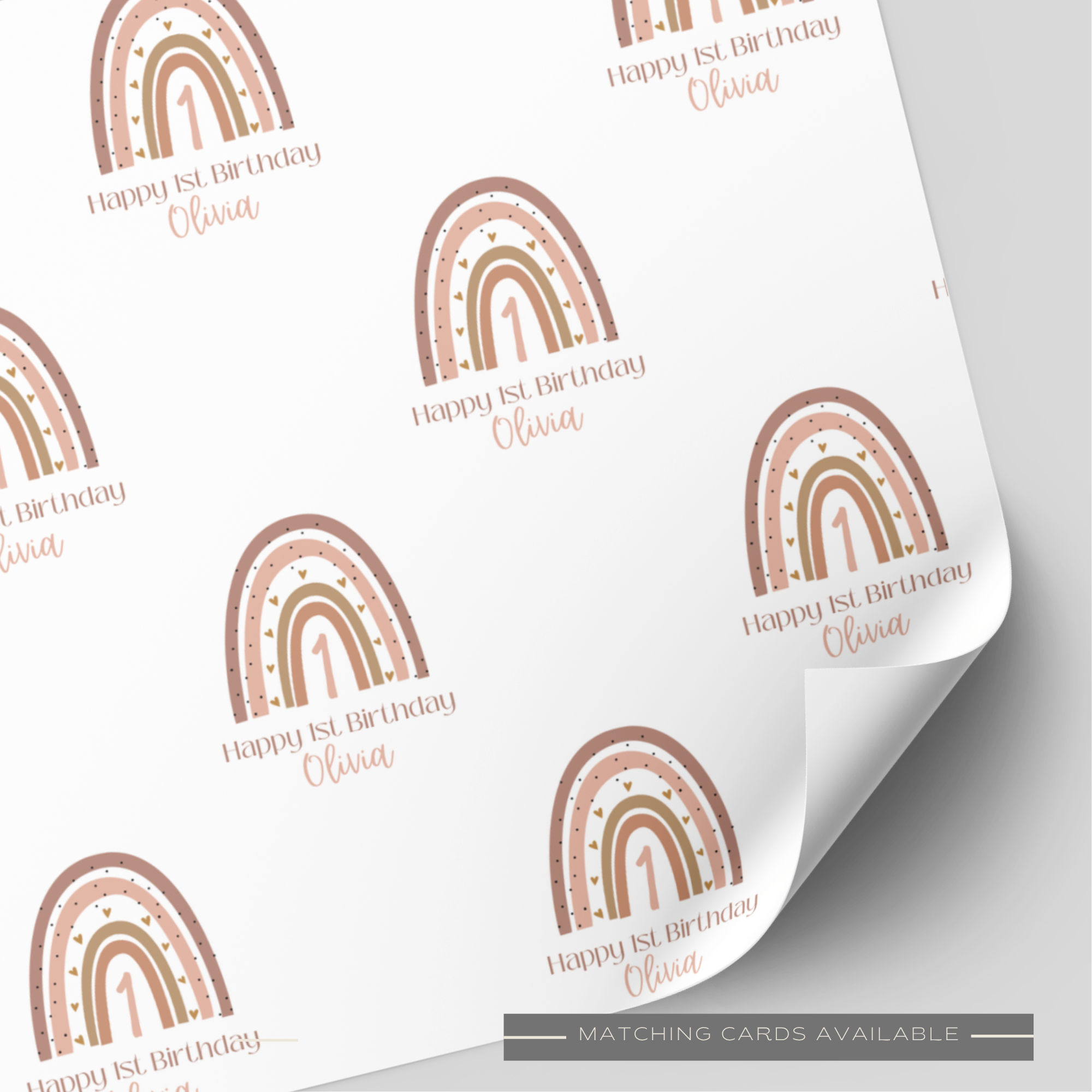 Rainbow Birthday Wrapping Paper