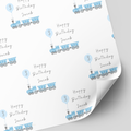 Train Birthday Wrapping Paper