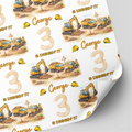 Digger Birthday Wrapping Paper