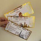 Personalised Travel Boarding Pass Foil Ticket