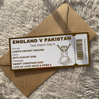 Personalised Cricket Match Foil Ticket