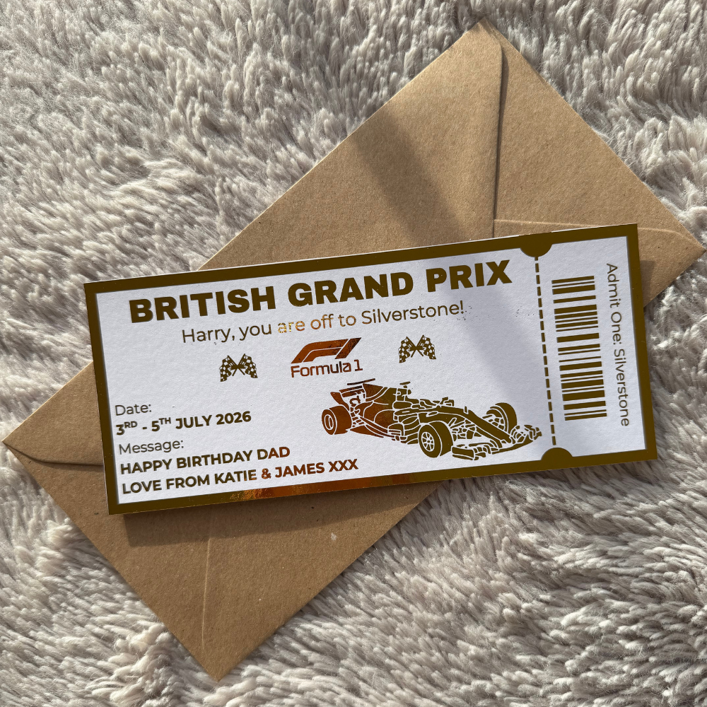 Personalised Grand Prix Foil Ticket