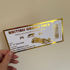 Personalised Grand Prix Foil Ticket