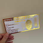 Personalised Darts Foil Ticket