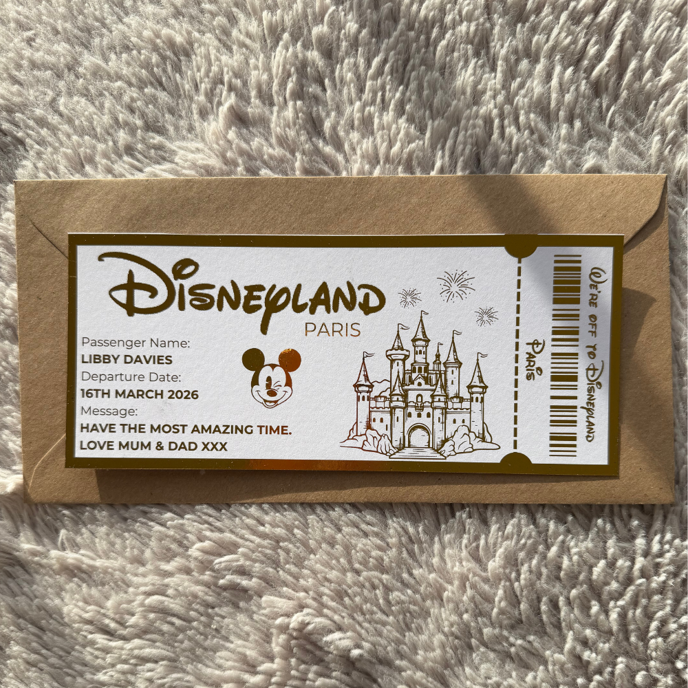 Personalised Disneyland Foil Ticket