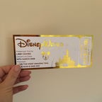 Personalised Disneyworld Foil Ticket