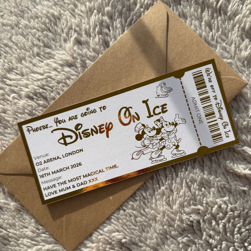 Personalised Disney On Ice Foil Ticket
