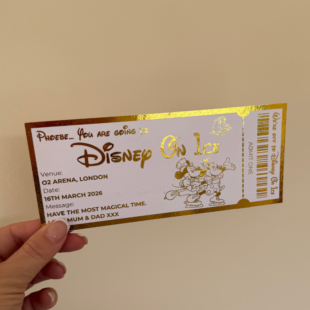 Personalised Disney On Ice Foil Ticket